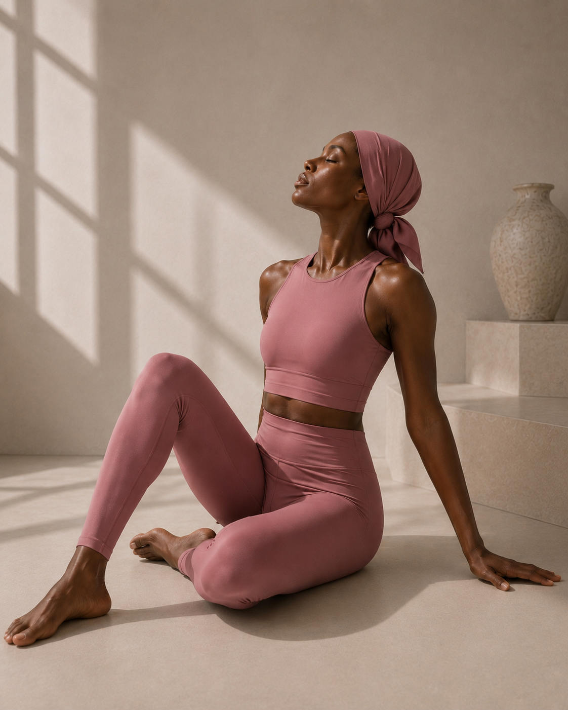 High-Waisted Legging in Rosewood Mist